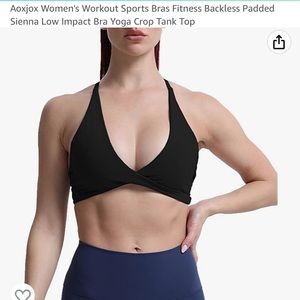 Aojox Women’s Sports Bra (Backless/Padded)